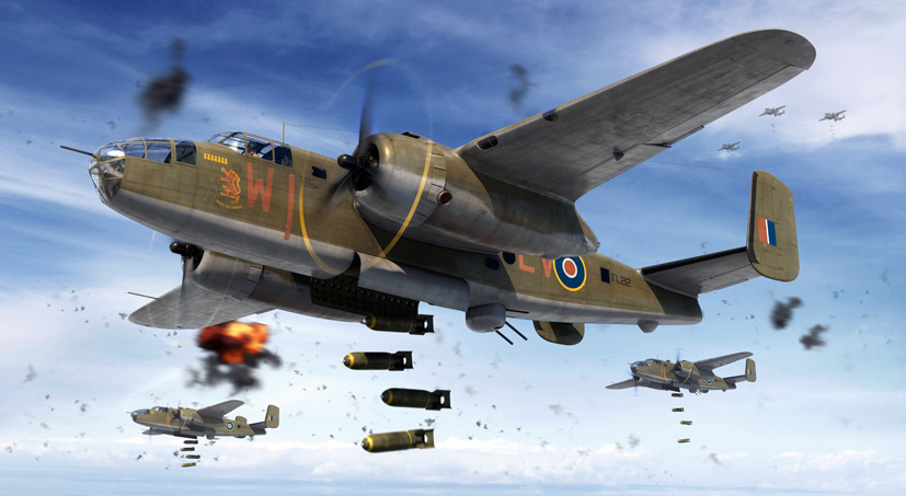 RAF North American B-25 Mitchell II No.305 Polish Squadron on the Airfix Workbench blog