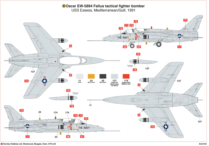 Airfix Folland Gnat T.1 XS100 RAF No.4 Flying Training School RAF Valley A02105