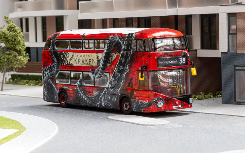 Corgi Original Omnibus New London Routemaster 'Release the Kraken bus on Corgi die-cast diaries blog