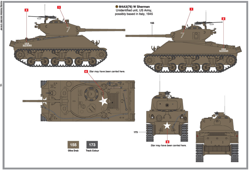 Airfix Sherman M4A3 tank kit A1365 US Army Black Panthers on the Airfix Workbench blog