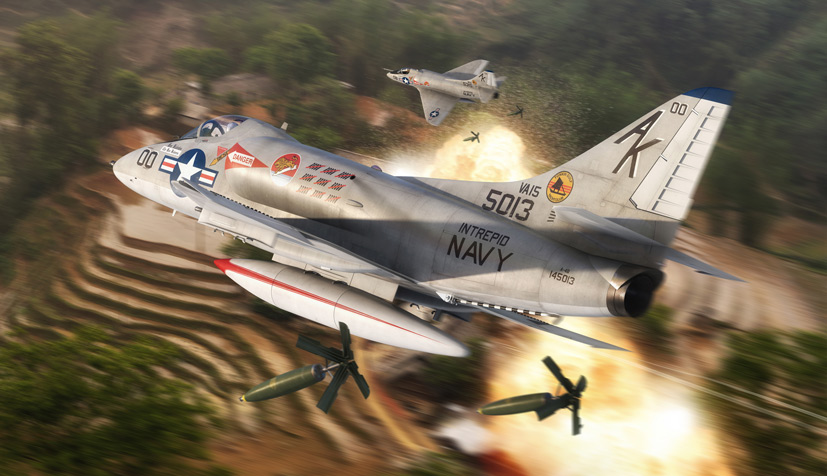 Early US Navy jet power A4 Skyhawk A03029A on the Airfix Workbench blog