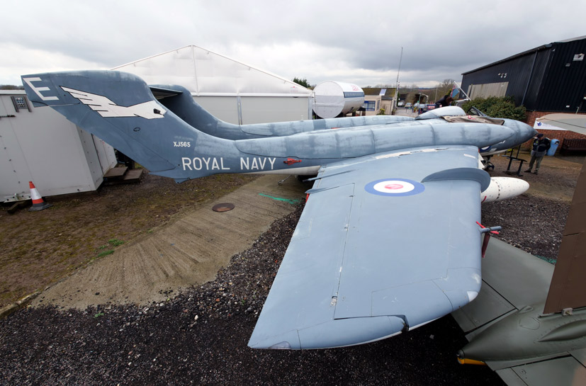 de Havilland Sea Vixen fleet fighter on Airfix and Corgi Aerodrome