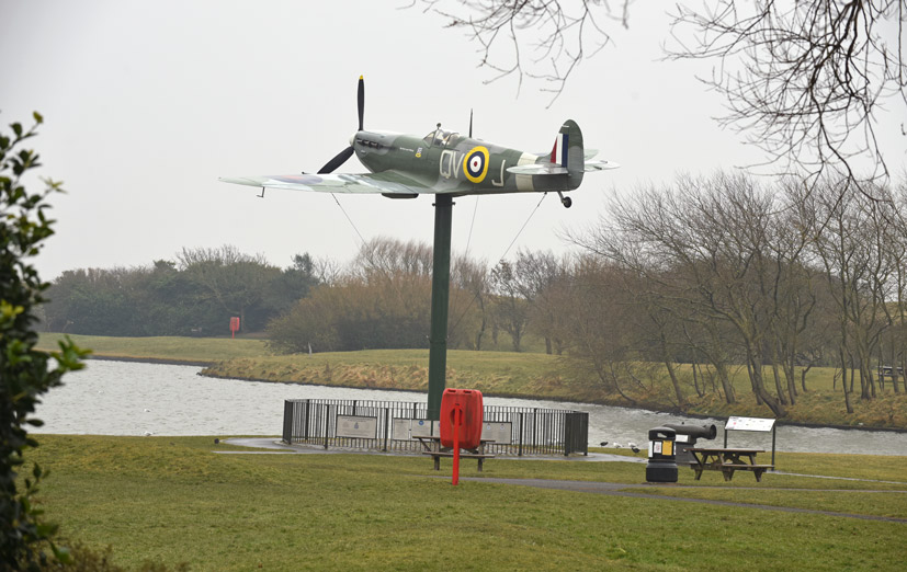 The Lytham St Annes Memorial Spitfire Vb W3644 on Airfix and Corgi Aerodrome