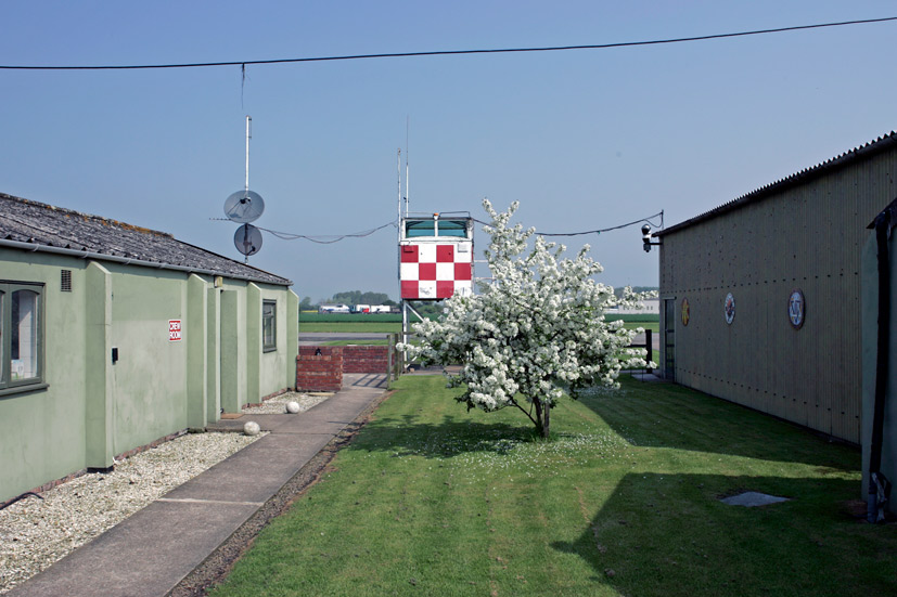 View towards the control tower as you approach the grass strip at Breighton