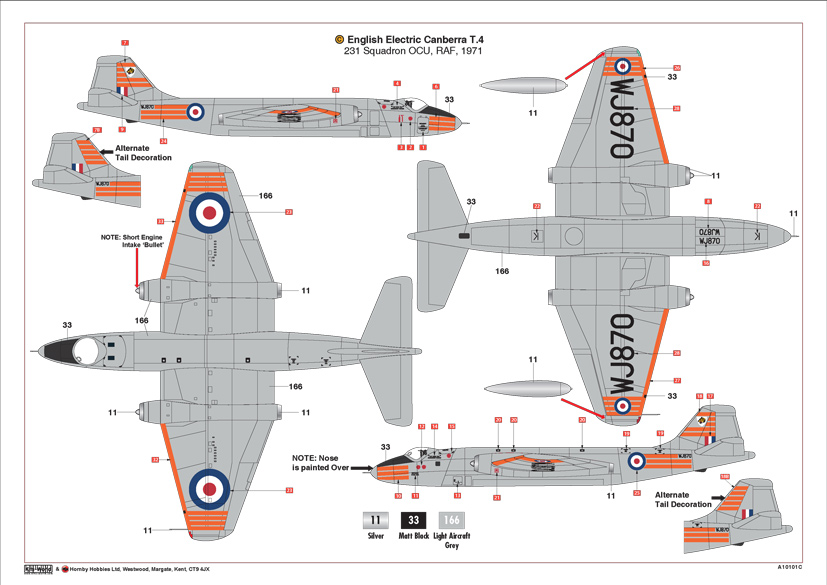 New Airfix English Electric Canberra 70th Anniversary release