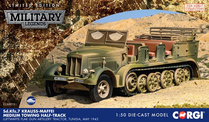 Corgi Luftwaffe Sd.Kfz.7 Krauss-Maffei half track CC60013 on Corgi die-cast diaries blog