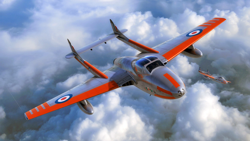 Airfix de Havilland Vampire T.11 kit A0258A on Airfix Workbench blog