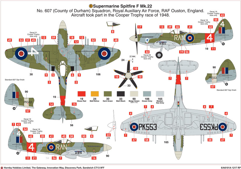 Supermarine Spitfire Mk.22/24 A06101A Ultimate Spitfire on the Airfix Workbench blog