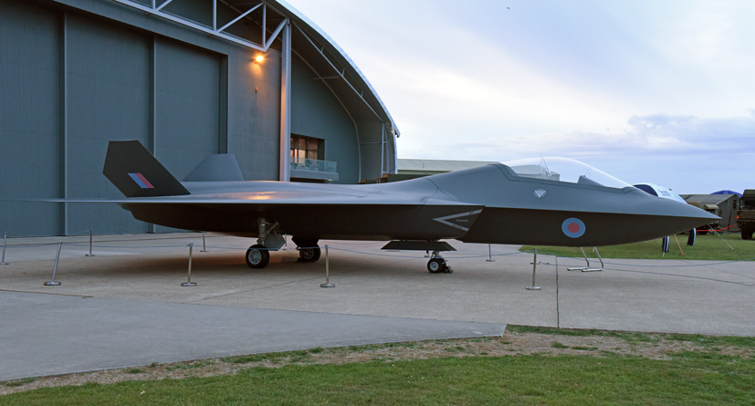 New RAF sixth generation Tempest concept fighter on display at Duxford Battle of Britain show on Airfix and Corgi Aerodrome blog 