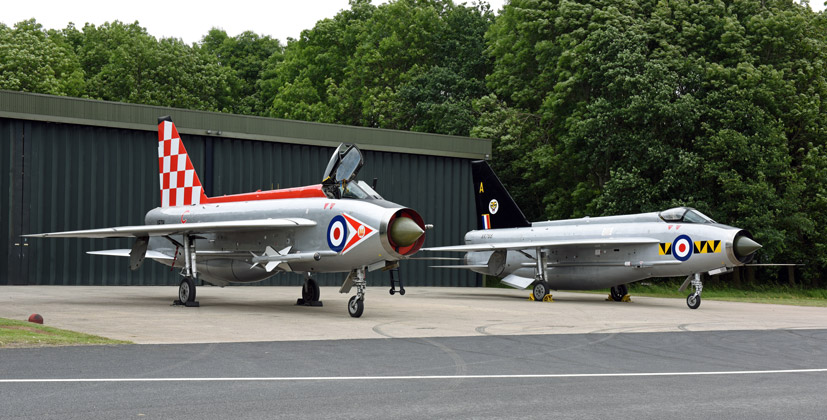 Exclusive Lightning Preservation group four Lightning gathering on Airfix and Corgi Aerodrome