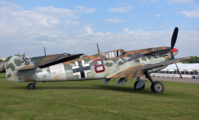 Still turning heads, our Buchon was given this distinctive temporary scheme for the 2017 Flying Legends Airshow